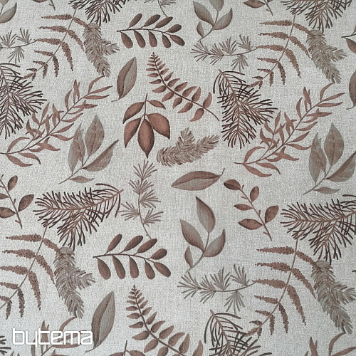 Tissu décoratif FERN BROWN