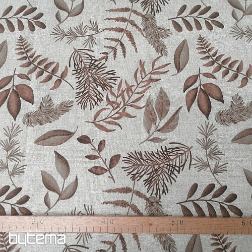 Tissu décoratif FERN BROWN