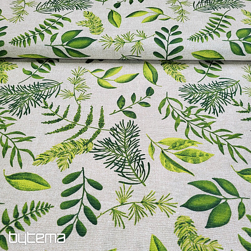 Tissu décoratif VERT FOUGÈRE