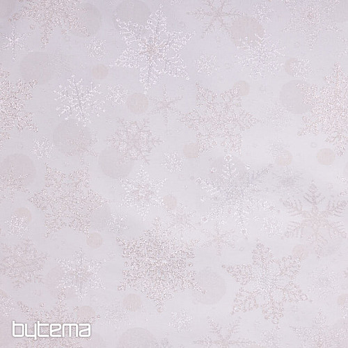 Tissu jacquard décoratif FLAKES II. argent naturel