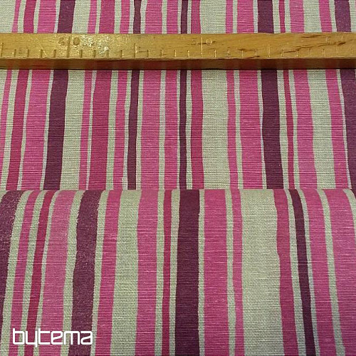 Tissu déco INDI rayure rose