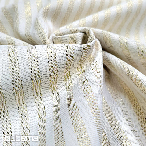 Tissu jacquard déco STRIPES or