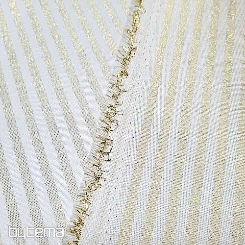 Tissu jacquard déco STRIPES or