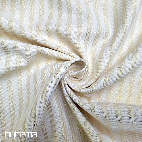 Tissu jacquard déco STRIPES or
