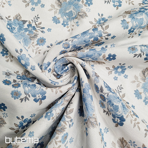 Tissu TOSCANA VALERY 16 ALLOVER feuilles grises
