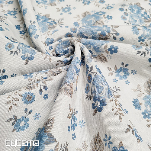 Tissu TOSCANA VALERY 16 ALLOVER feuilles grises