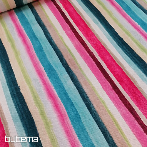Tissu déco MONET rayures