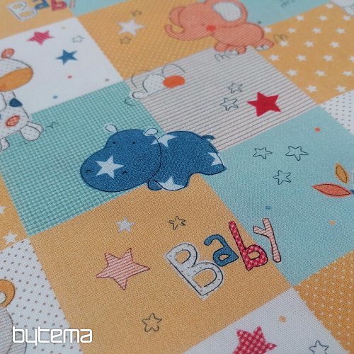 Tissu coton BABY ZOO multicolore
