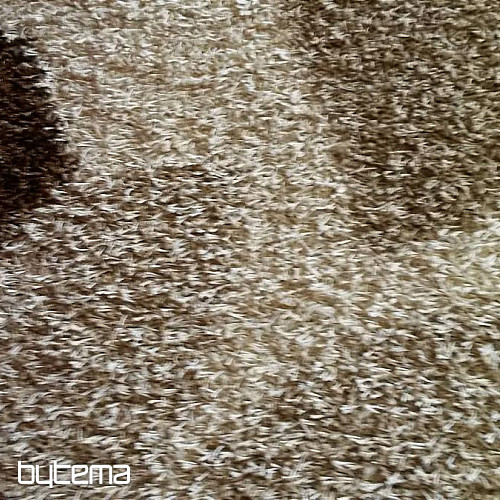 Tapis en pièces SHAGGY EXTRA feuilles beige