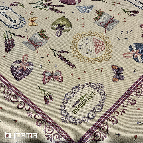 Nappe tapisserie 100 x 100 Rêve de lavande