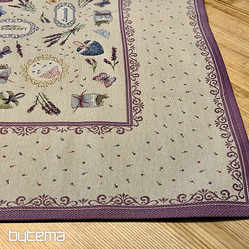 Nappe tapisserie 100 x 100 Rêve de lavande