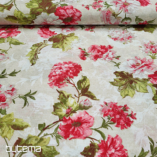 Tissu décoratif HORDENZIE LEONE beige