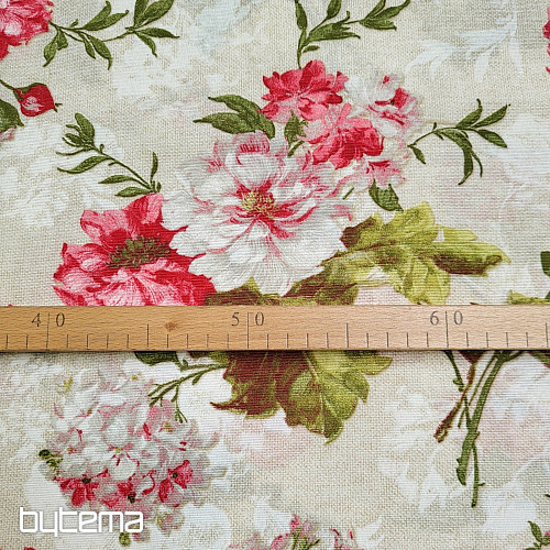 Tissu décoratif HORDENZIE LEONE beige