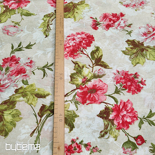 Tissu décoratif HORDENZIE LEONE beige