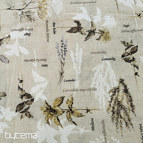 Tissu décoratif BOTANICO marron