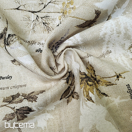 Tissu décoratif BOTANICO marron