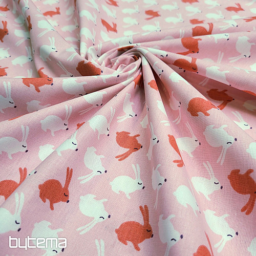 Tissu en coton LAPINS