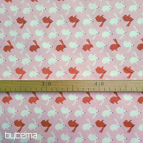 Tissu en coton LAPINS