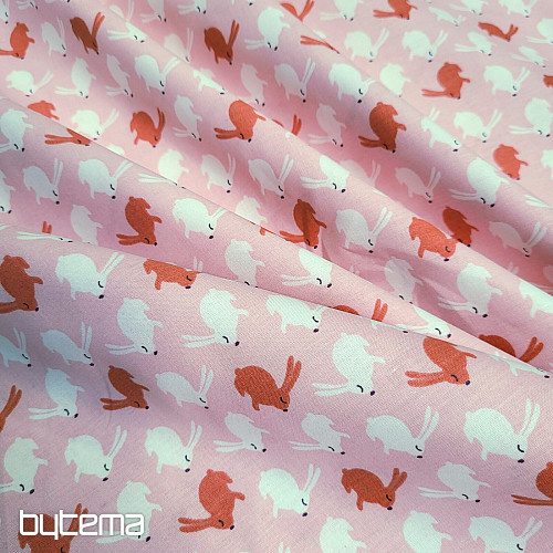 Tissu en coton LAPINS