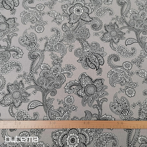 Tissu déco MASALA gris