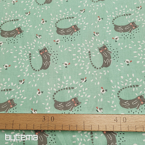 Tissu en coton ITCHY CAT