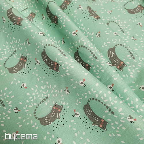 Tissu en coton ITCHY CAT