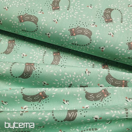 Tissu en coton ITCHY CAT