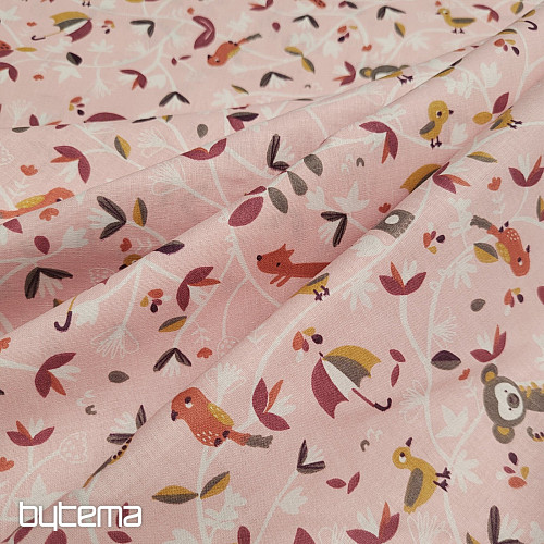 Tissu en coton SAFY rose