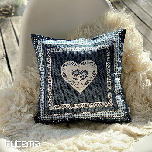 Housse de coussin Gobelin COUNTRY ROOM bleu
