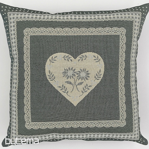 Housse de coussin tapisserie SELSKÁ JIZBA gris