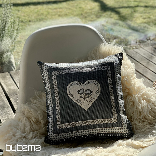 Housse de coussin tapisserie SELSKÁ JIZBA gris