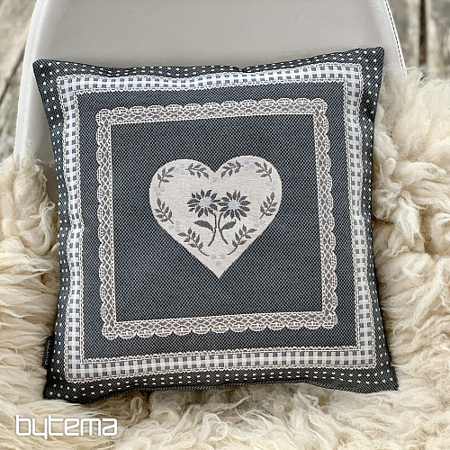 Housse de coussin tapisserie SELSKÁ JIZBA gris