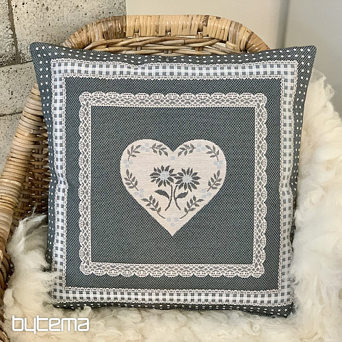 Housse de coussin tapisserie SELSKÁ JIZBA gris