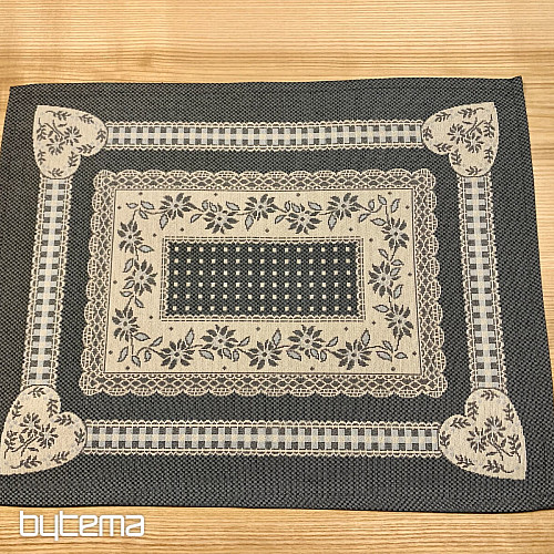 Nappe tapisserie et châle SELSKÁ JIZBA gris