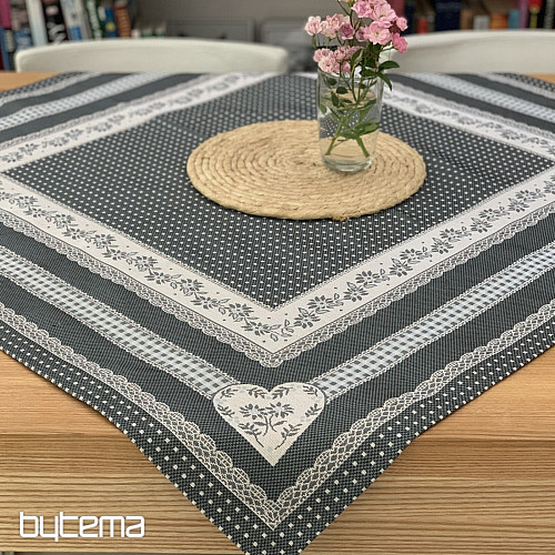 Nappe tapisserie et châle SELSKÁ JIZBA gris