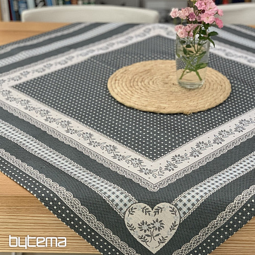 Nappe tapisserie et châle SELSKÁ JIZBA gris
