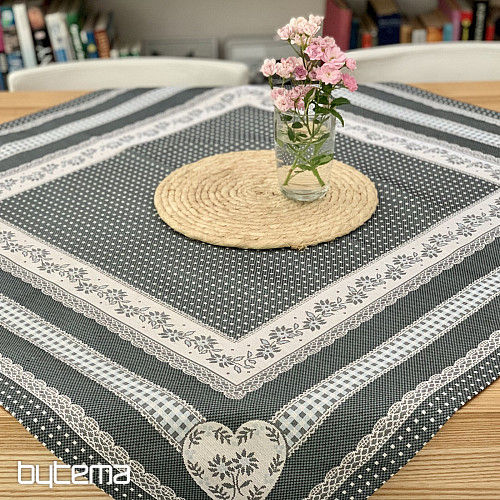 Nappe tapisserie et châle SELSKÁ JIZBA gris