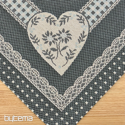 Nappe tapisserie et châle SELSKÁ JIZBA gris