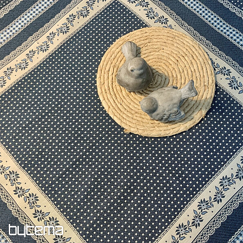 Nappe tapisserie et châle SELSKÁ JIZBA bleu