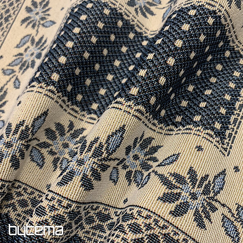 Nappe tapisserie et châle SELSKÁ JIZBA bleu