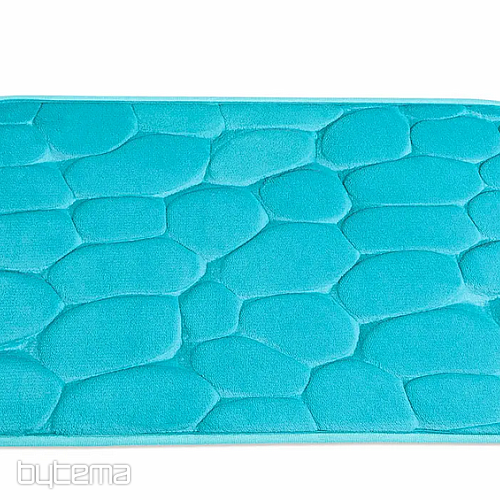 Tapis de salle de bain CARREAUX TURQUOISE