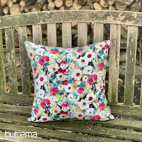 Housse de coussin déco FLEUR DE MONET