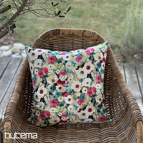 Housse de coussin déco FLEUR DE MONET