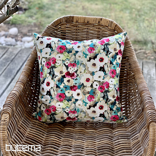 Housse de coussin déco FLEUR DE MONET