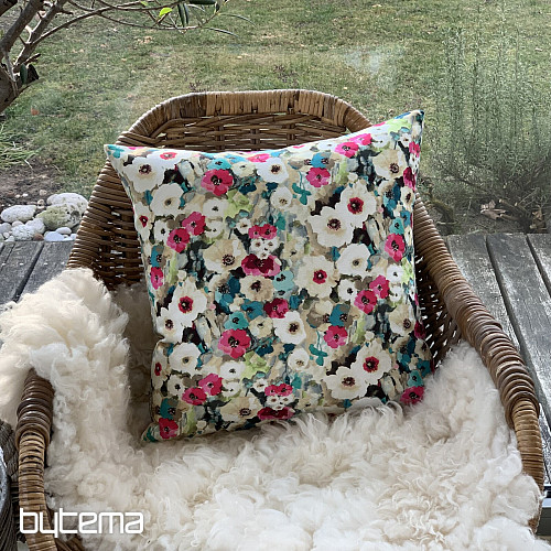 Housse de coussin déco FLEUR DE MONET