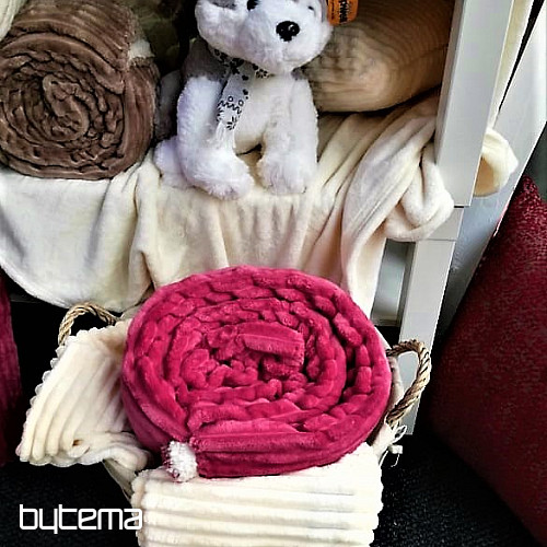 Couverture en microfibre EXTRA DOUCE en velours côtelé de mouton - noisette