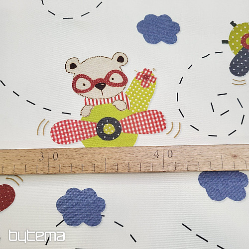 Tissu décoratif pour enfants BEAR FLYER