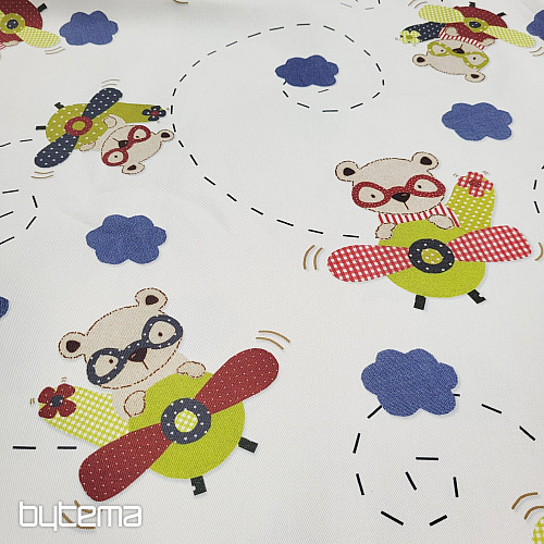Tissu décoratif pour enfants BEAR FLYER