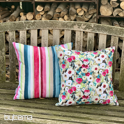 Housse de coussin déco MONET RAYURES