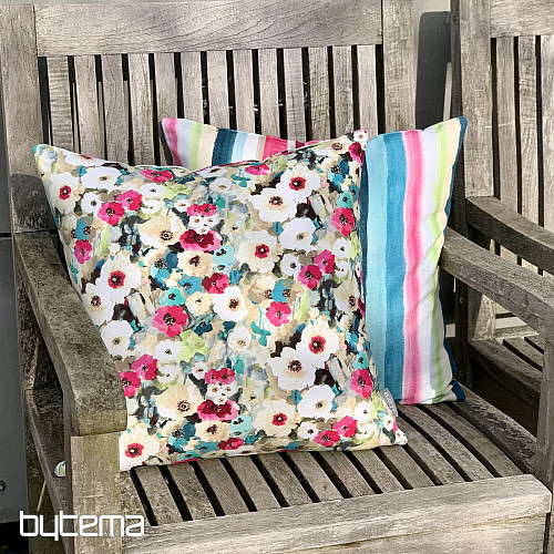 Housse de coussin déco MONET RAYURES